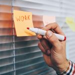 Planning notes on a window