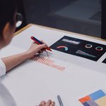 Workforce analytics charts on a desk